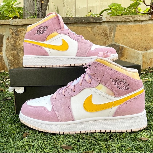 Air Jordans Pink And Yellow Jordan 1s Jordan Big Kids Air Jordan